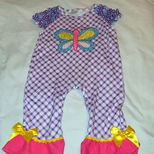 OMG...Butterfly Romper 3-6 months
